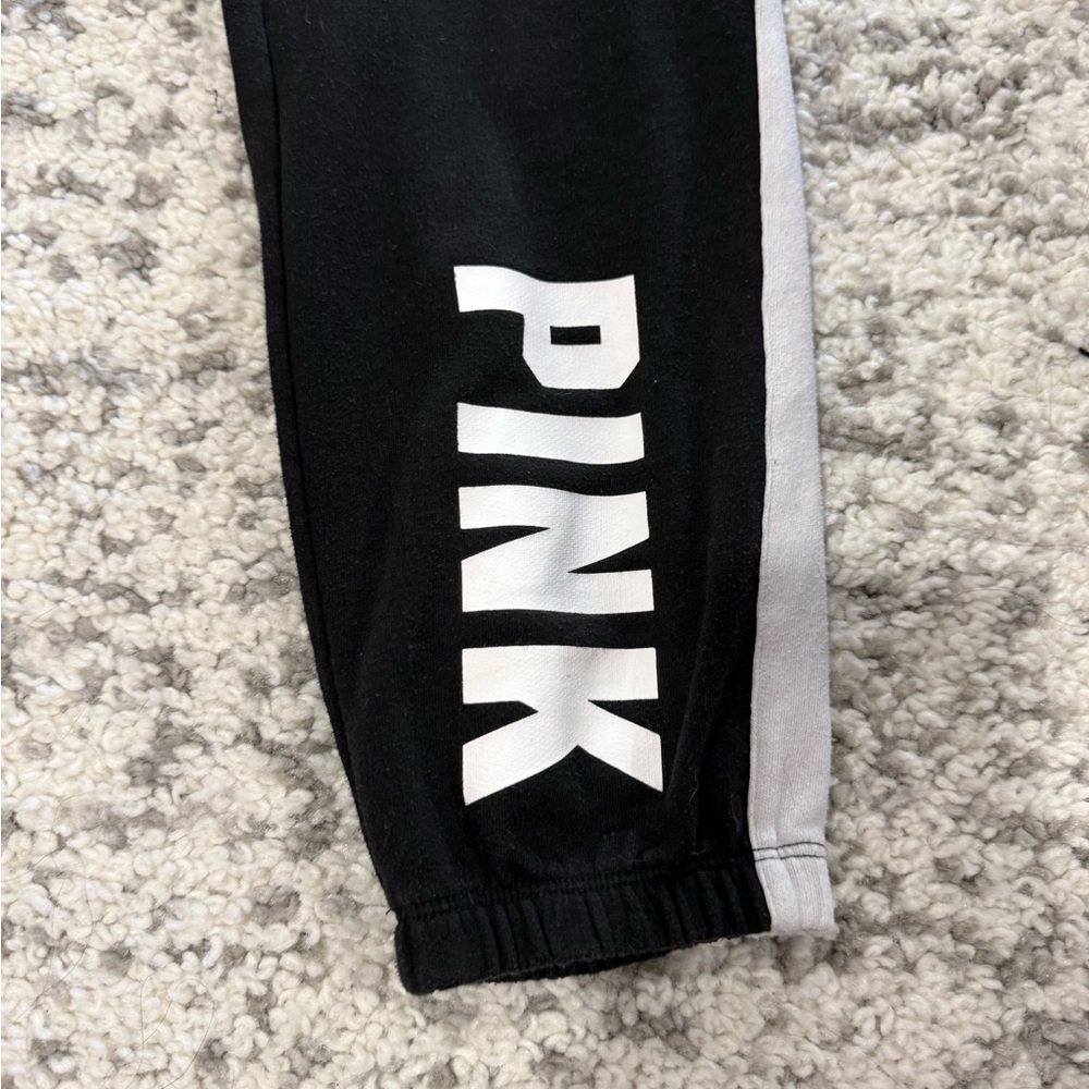Sweatpants Pink by Victoria Secret with Logo- Black and White- Size XS - Picture 4 of 4